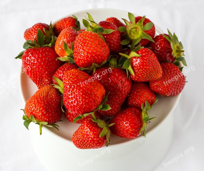 Fruit Strawberries Eat Sweet Red