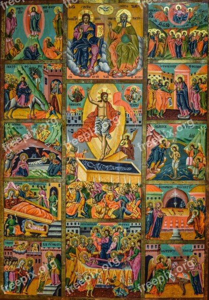 Icon Of The 12 Great Feasts Icon Religion Christianity Orthodox