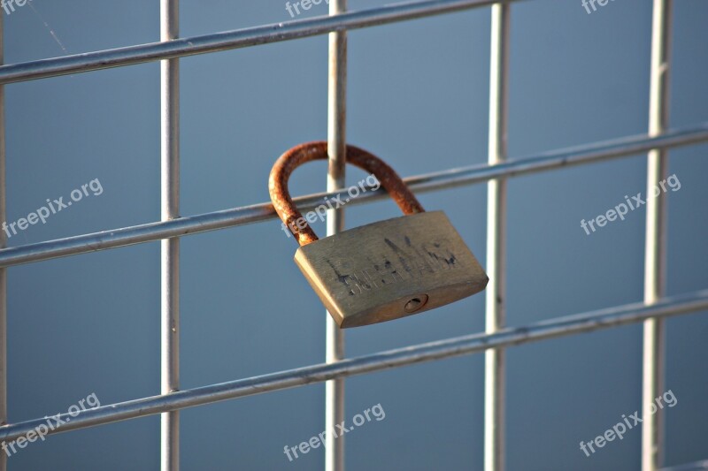 Padlock Promise Love Symbol Heart