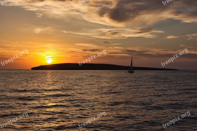 Sea Sunset Island Nature Landscape