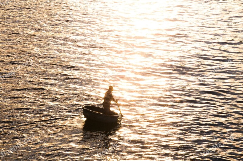 Sea Sunrise Water Landscape Morning