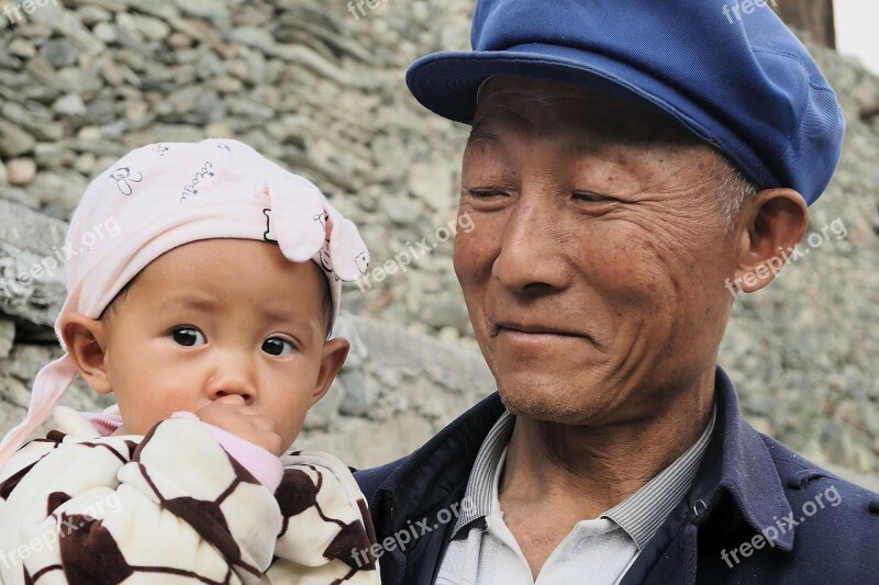 Grandfather Asian Proud Cute Free Photos