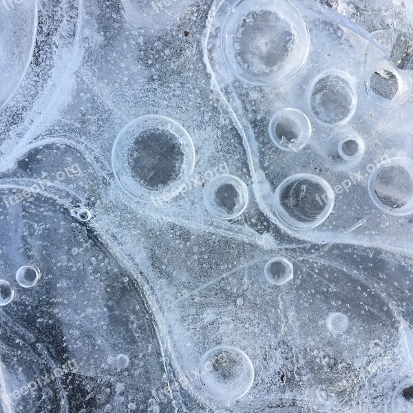 Ice Winter Frozen Bubbles Pattern