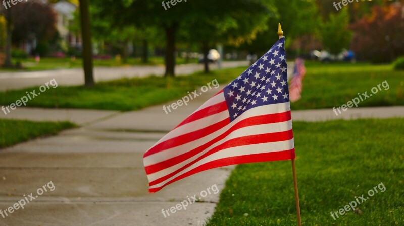 American Flag Memorial Day Labor Day Labour Day American