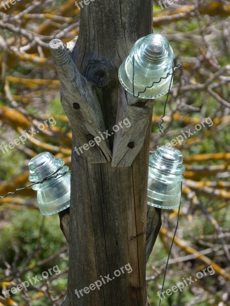 Telephone Line Cables Old Abandoned Insulators