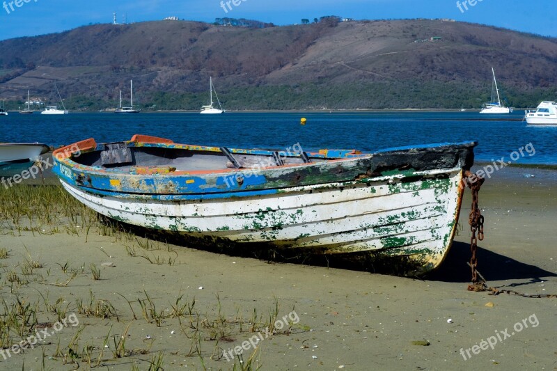 Boat Sea Ocean Blue Landscape