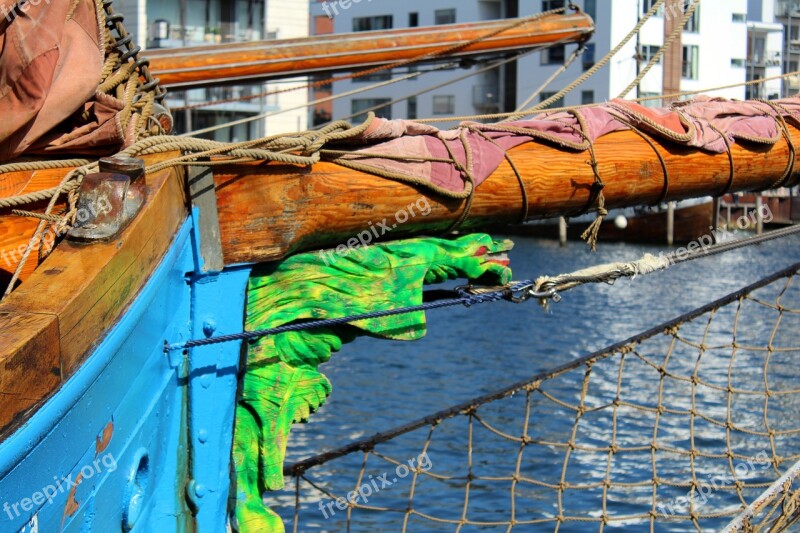 Offset Bovspyd Sails Faroese Wooden Ship Old Wooden Ship