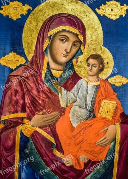 Panagia Virgin Mary Icon Religion Christianity