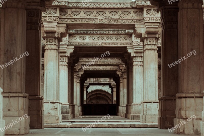 Architecture Monument Hallway Historic Ancient