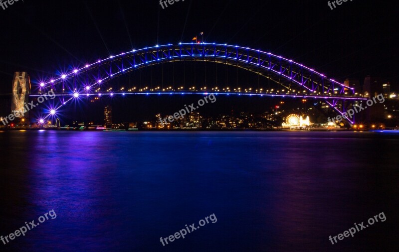 Sydney Harbor Bridge Sydney Harbour Bridge Vivid Sydney Vivid 2019 Sydney Vivid