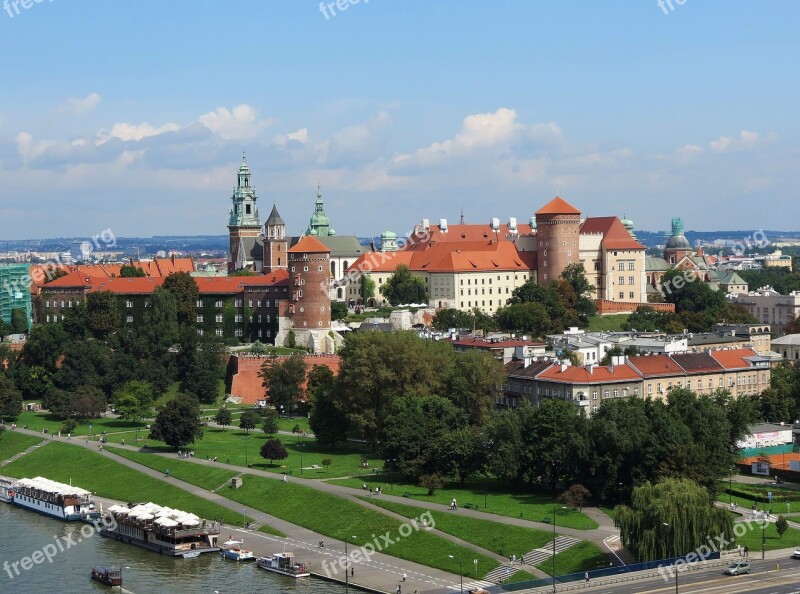 Poland Castle Monument Wawel Architecture