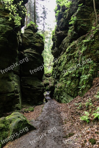 Gorge Rock Nature Landscape Mountains Valley