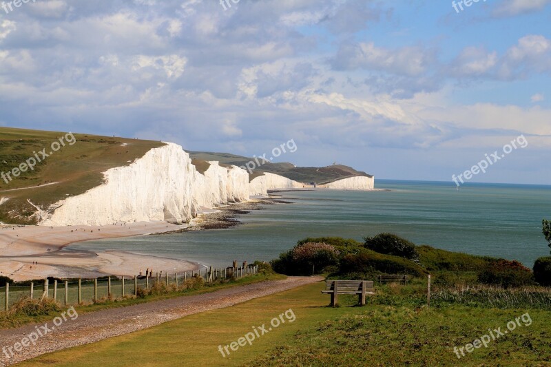 Seven Sisters England Cliff White Cliffs Coast