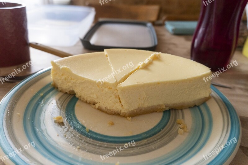 Cake Cheesecake Yellow Tasty Appetizer