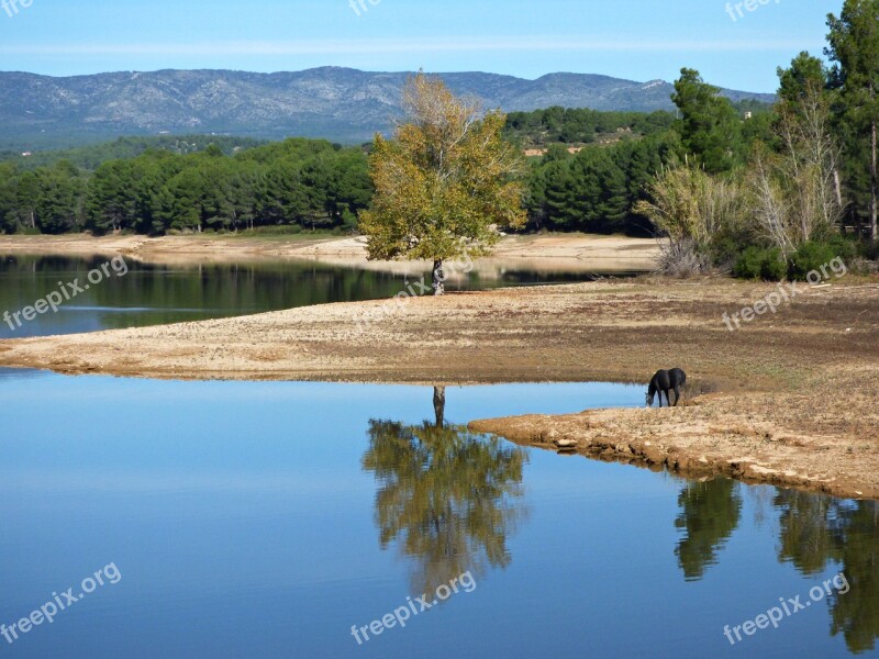 Water Reflection Lake Blue Landscape