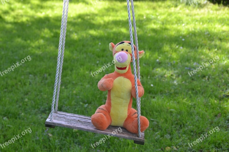 Swing Rock Wooden Swing Garden Soft Toy