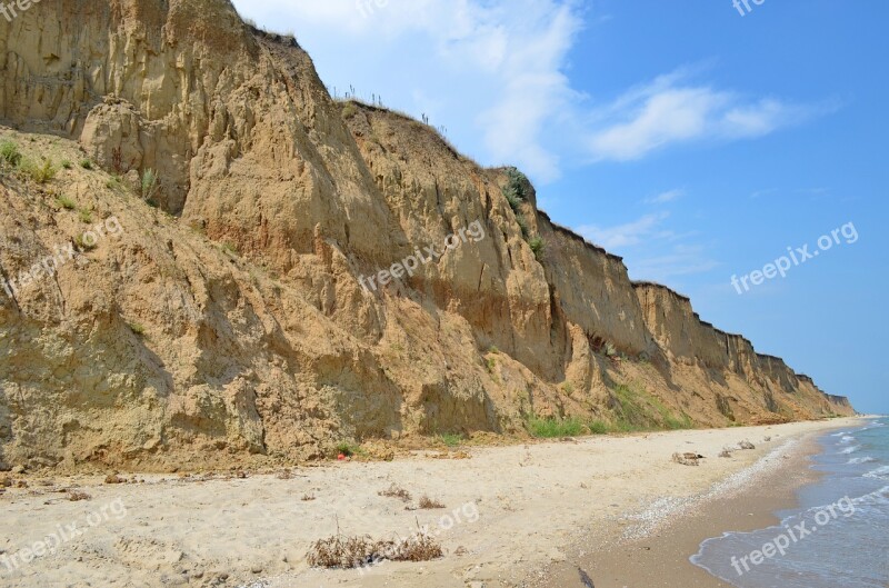 Sea Beach Wave Cliff The Picturesque