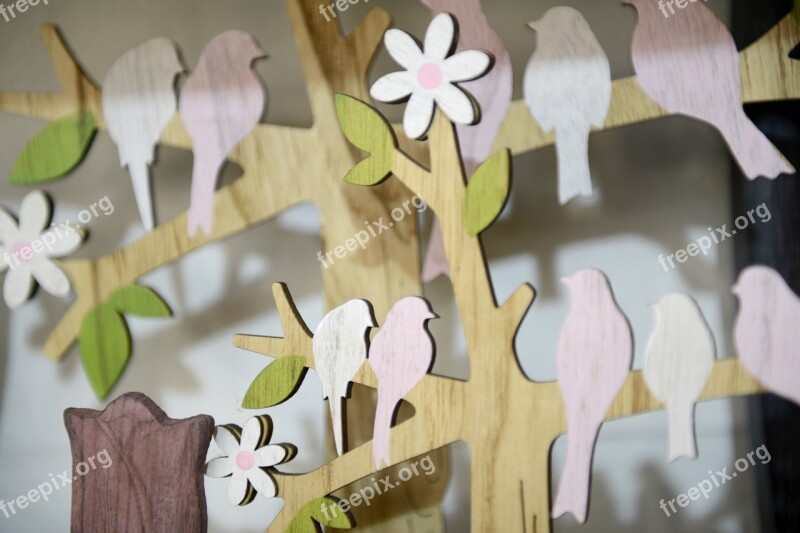 Easter Birds Decoration Spring Floral