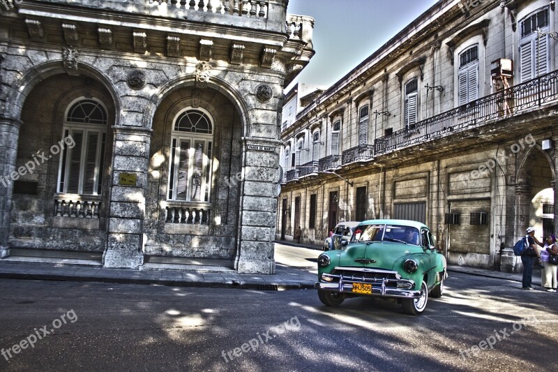 Old Car City Havana Cuba Car