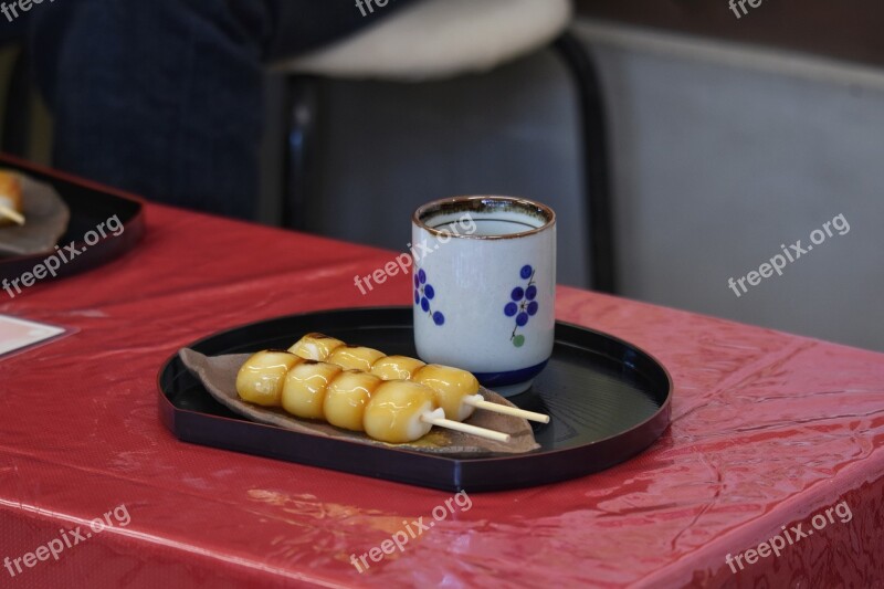 Food Tea Dumpling Mitarashi Dumpling Japan