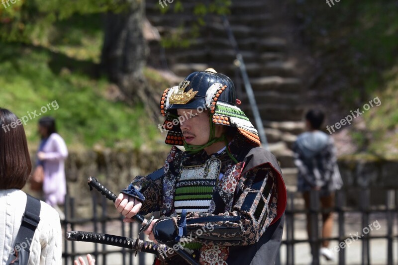 People Male Samurai Armor Helmet