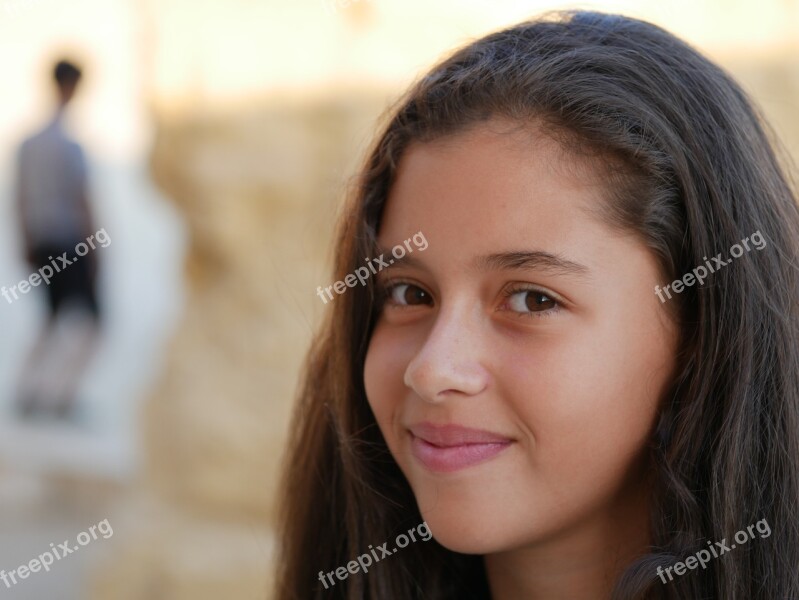 Egyptian Girl Class Teenager Pretty Youth