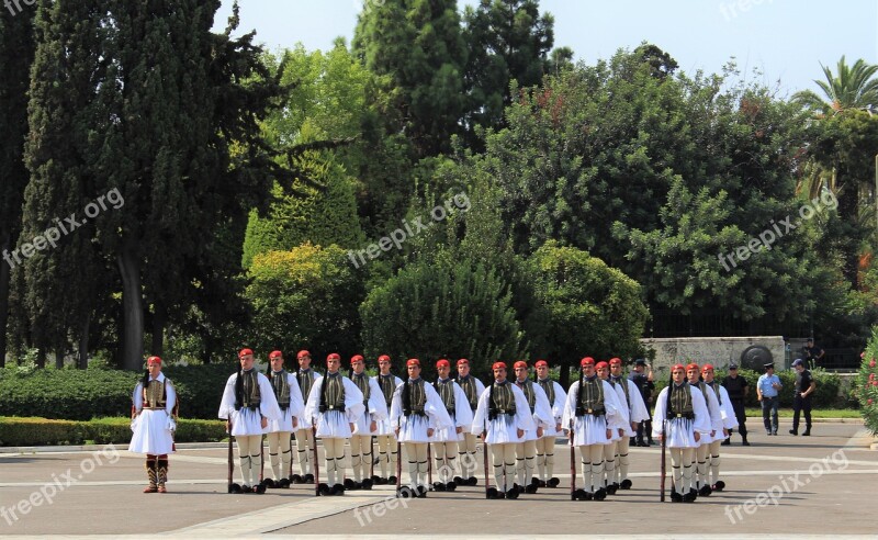 Athens Guards Parliament Guard Greek