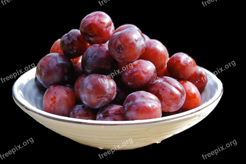 Plums Fruit Healthy Food Isolated