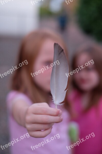 Feather Children Nature Child Plumage