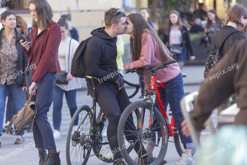 Love Couple Beautiful Spring Russia