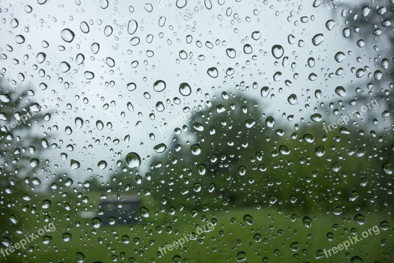 Rain Raindrop Water Wet Window