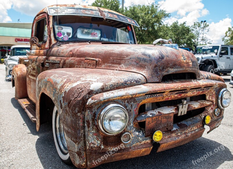 Truck Pickup Rust Antique Vehicle Old Truck