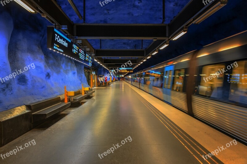 Metro Station Stockholm Train Subway