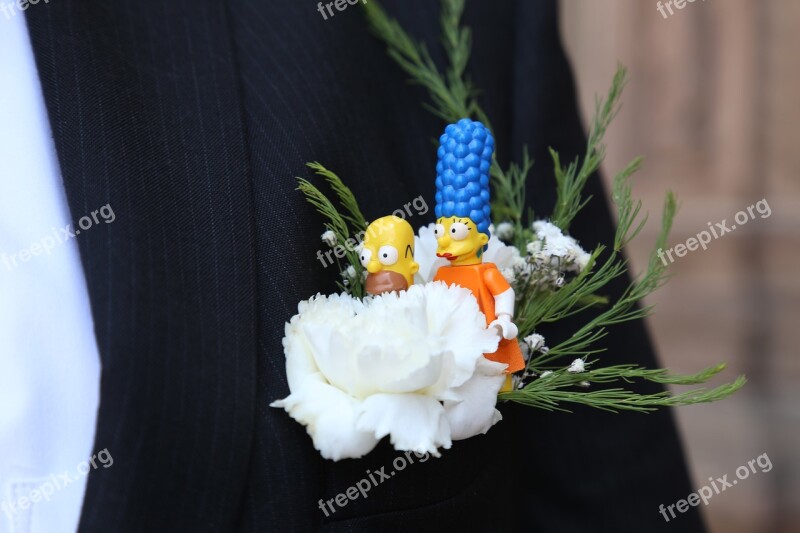 Lego Marge Homer Wedding Simpsons