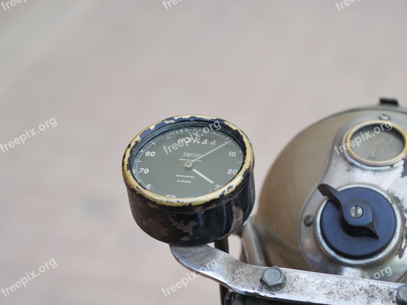 Motorcycle Oldtimer Speedometer Classic Old