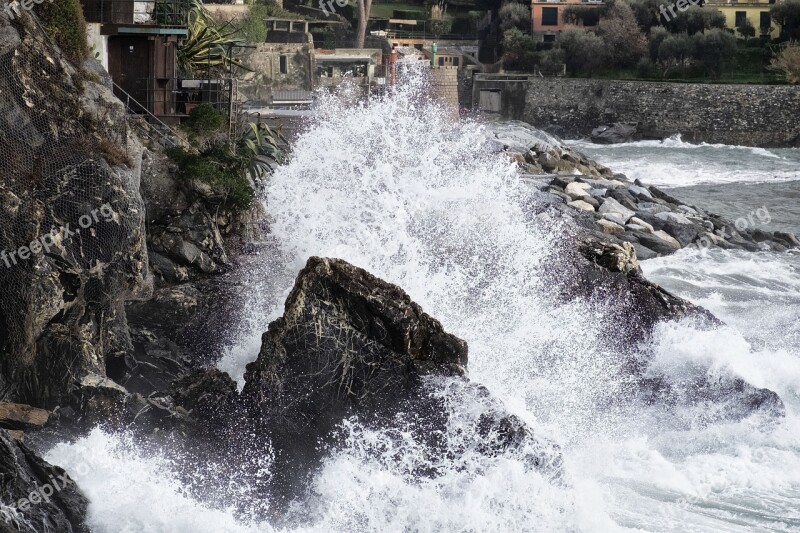 Onda Sea Liguria Italy Landscape