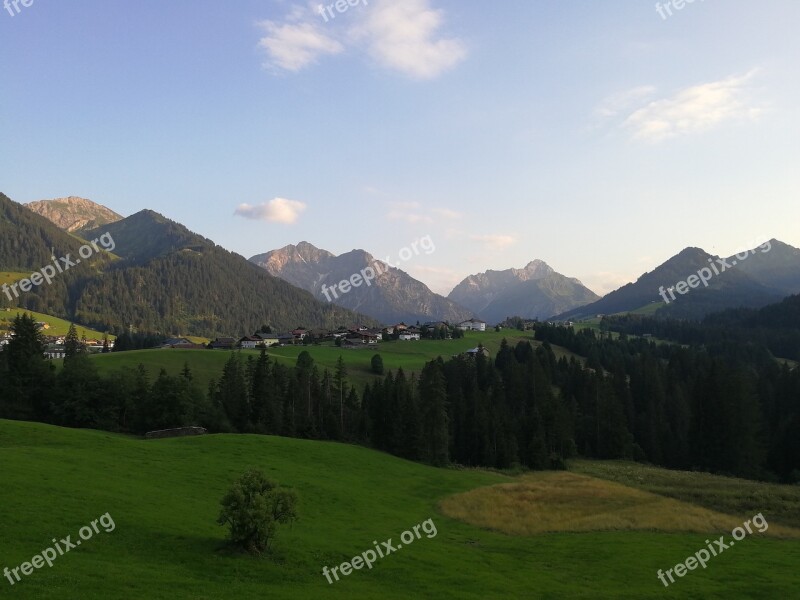 Mountain Austria Trees Landscape Nature