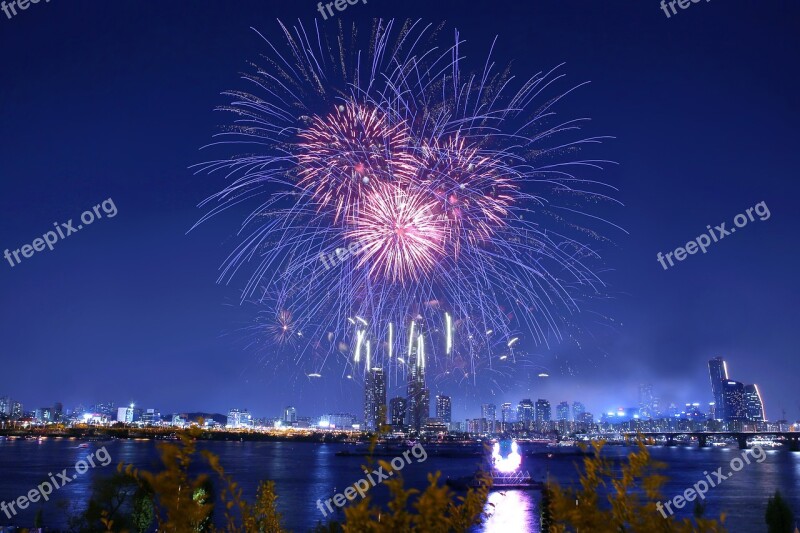 Fireworks Yeouido Seoul Yeouido Fireworks Flame