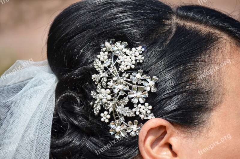 Adornment Hairstyle Bun Bride Hair