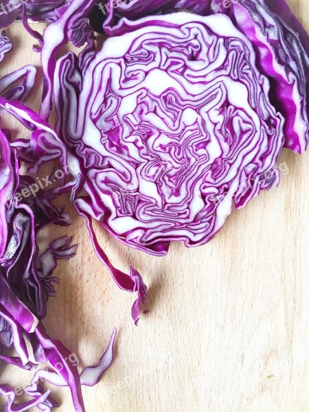 Red Cabbage Vegetable Diced Cabbage Violet Free Photos