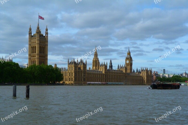 London Palace Of Westminster Parliament Architecture River