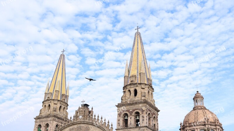 Guadalajara Mexico Sky Blue Cathedral Of Guadalajara