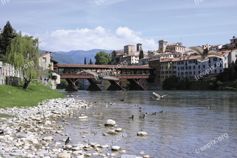 Bassano Del Grappa Bridge Of Bassano Del Grappa Italy Alpini Vicenza