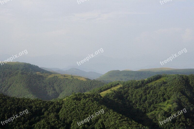 Green Mountains Landscape Nature Russia