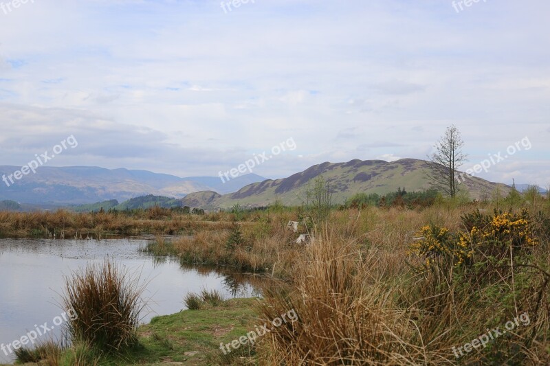 Scenery Highlands Scotland Glen Lake