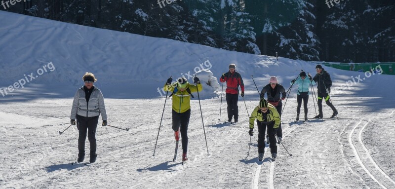 Winter Snow Dolomiti Skiing Cross Country