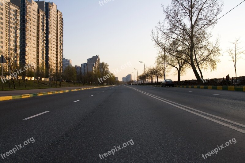 Road Street Roadway City View