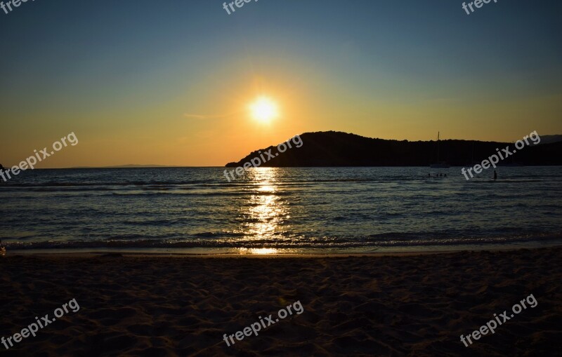 Sunset Part Marine Romantic Ocean