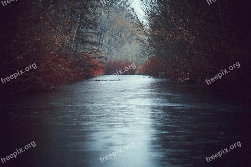 River Ice Channel Tile Frozen