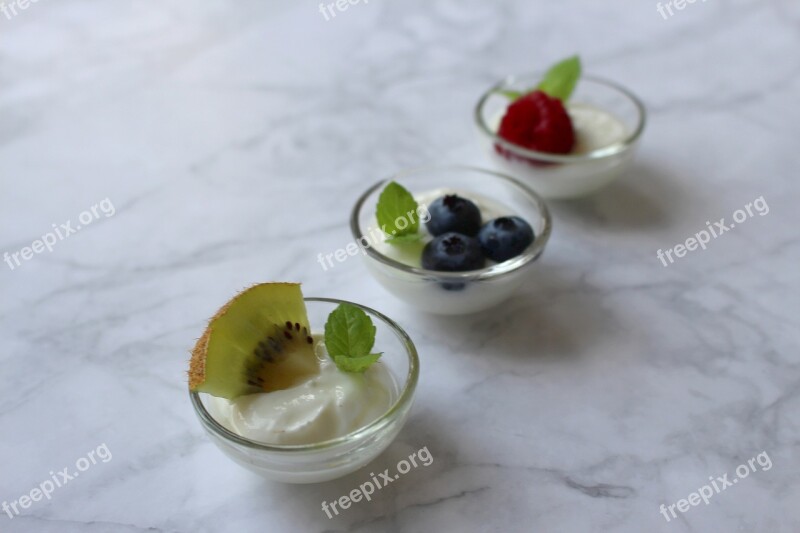 Yogurt Berries Blueberry Raspberry Kiwi